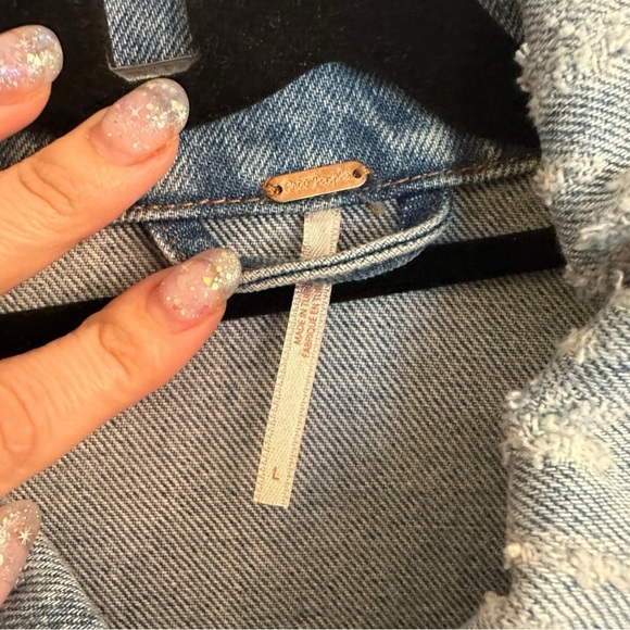 Free People Jean Jacket Large - Picture 9 of 11